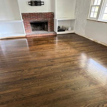 Wide plank hardwood floor installation in Newton, MA - American Builder Hardwood Floor