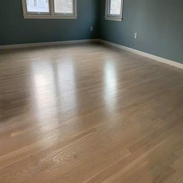 Refinished hardwood floors with dark stain in Norwood, MA - American Builder Hardwood Floor