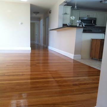 Full-house hardwood floor sanding and refinishing in Hingham - American Builder Hardwood Floor